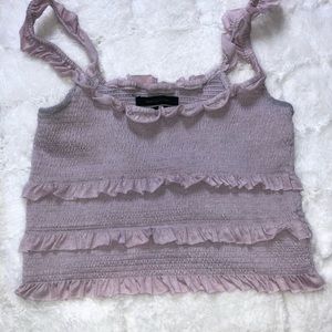Light purple urban outfitters ruffle cami